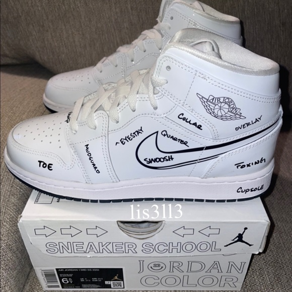 Air Jordan 1 Mid Schematic - Picture 8 of 10